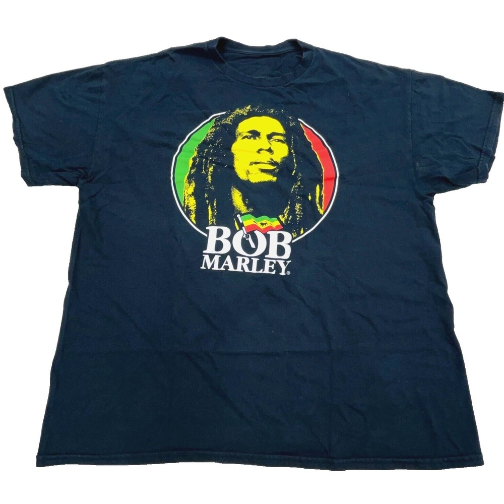 Bob Marley Shirt Men XL Black Band Tee‎ Concert Tour Music Retro Hipster Adult